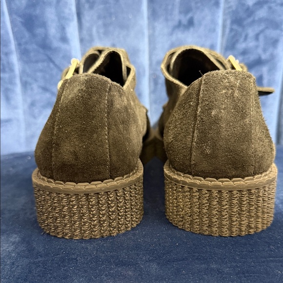 Re/Done 70s Creeper Black Suede Platform Buckle Shoes EU38 US7 - Picture 6 of 7